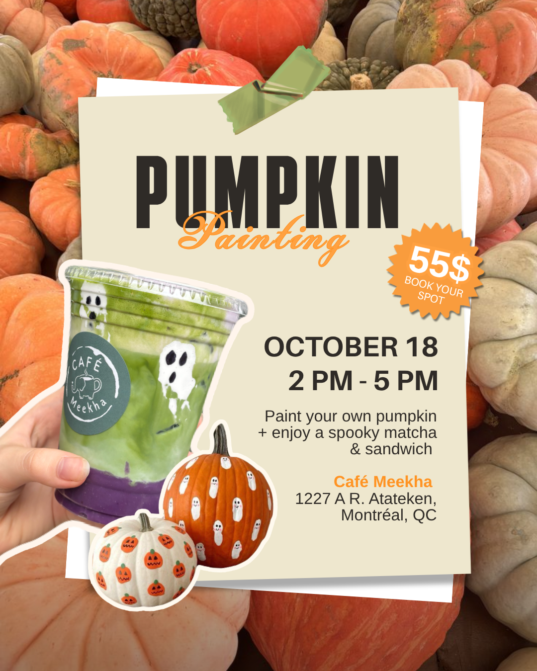 🎃 Pumpkin Painting | Café Meekha